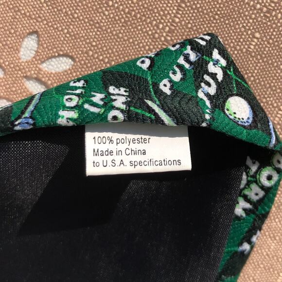 Golf Novelty Necktie with Balls and Tees Sayings - Picture 4 of 7